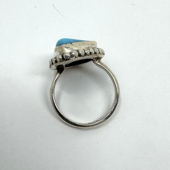 Sterling Silver Teardrop-shaped  Turquoise ring - Picture 6 of 7